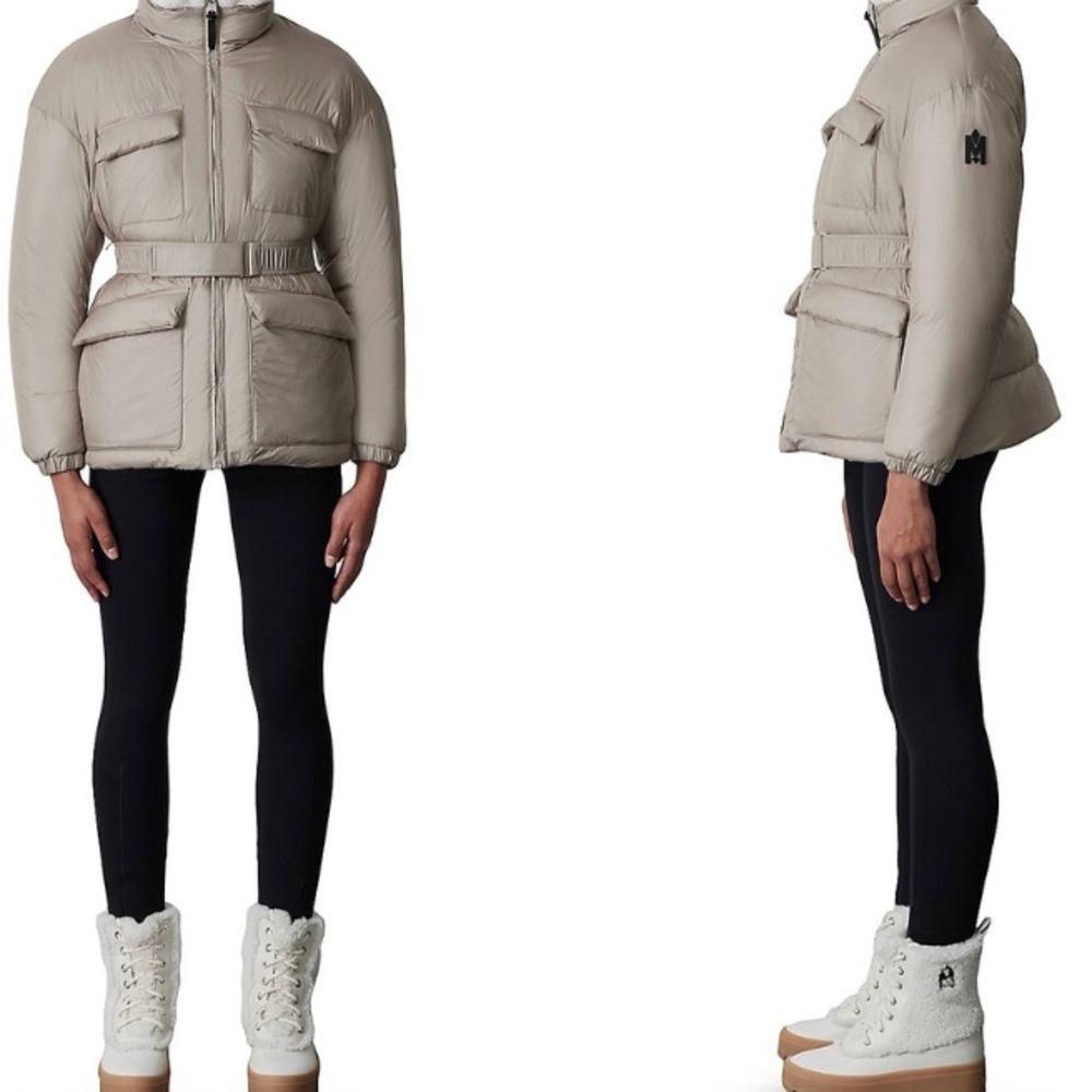 NWT Mackage Celyn Down 2 in 1 belted jacket WITH built in fleece lining